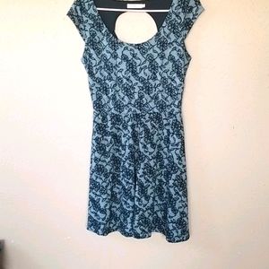 Grey and black candies dress. Midi length